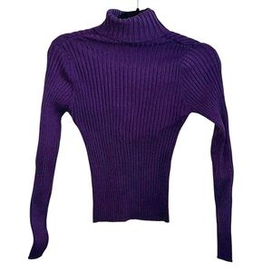 𝐘𝐕𝐎𝐍𝐍𝐄 𝐌𝐀𝐑𝐈𝐄 | PURPLE SILK TURTLENECK